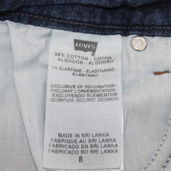 LEVIS SAN FRANCISCO DEMI CURVE CLASSIC CAPRI JEANS SZ 8/29 WOMENS CUFFED STRETCH - Picture 13 of 16